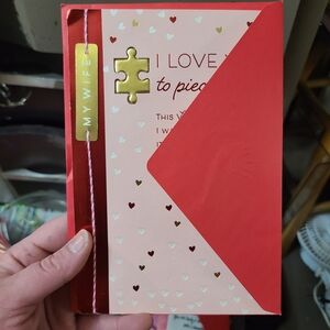 Hallmark Red and Gold 'I Love You to Pieces' Card